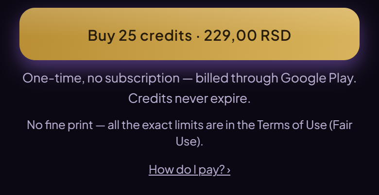 The purchase button, with the link to this guide below it.