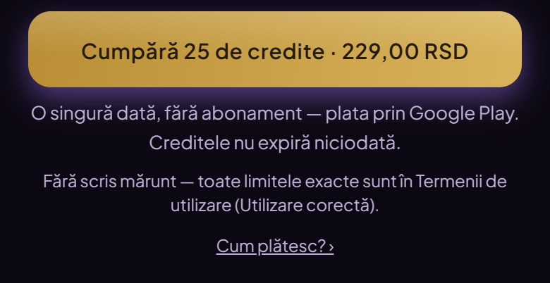 Butonul de cumpărare și, sub el, linkul către acest ghid.